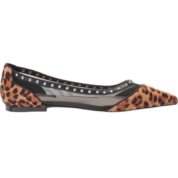 Nine West Bizziep2 Leopard/Cheetah & Black Pointy Toe Flat - Only wore once! - Picture 3 of 12